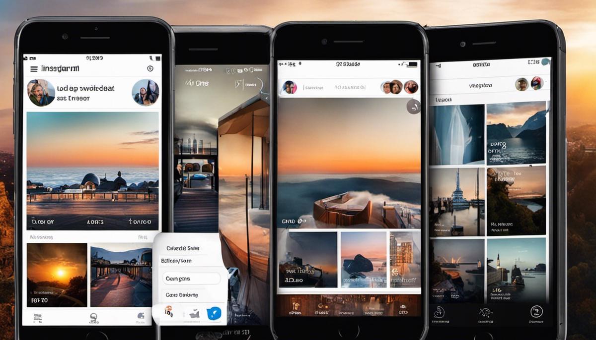 A screenshot of the updated Instagram interface with a faster and sleeker design